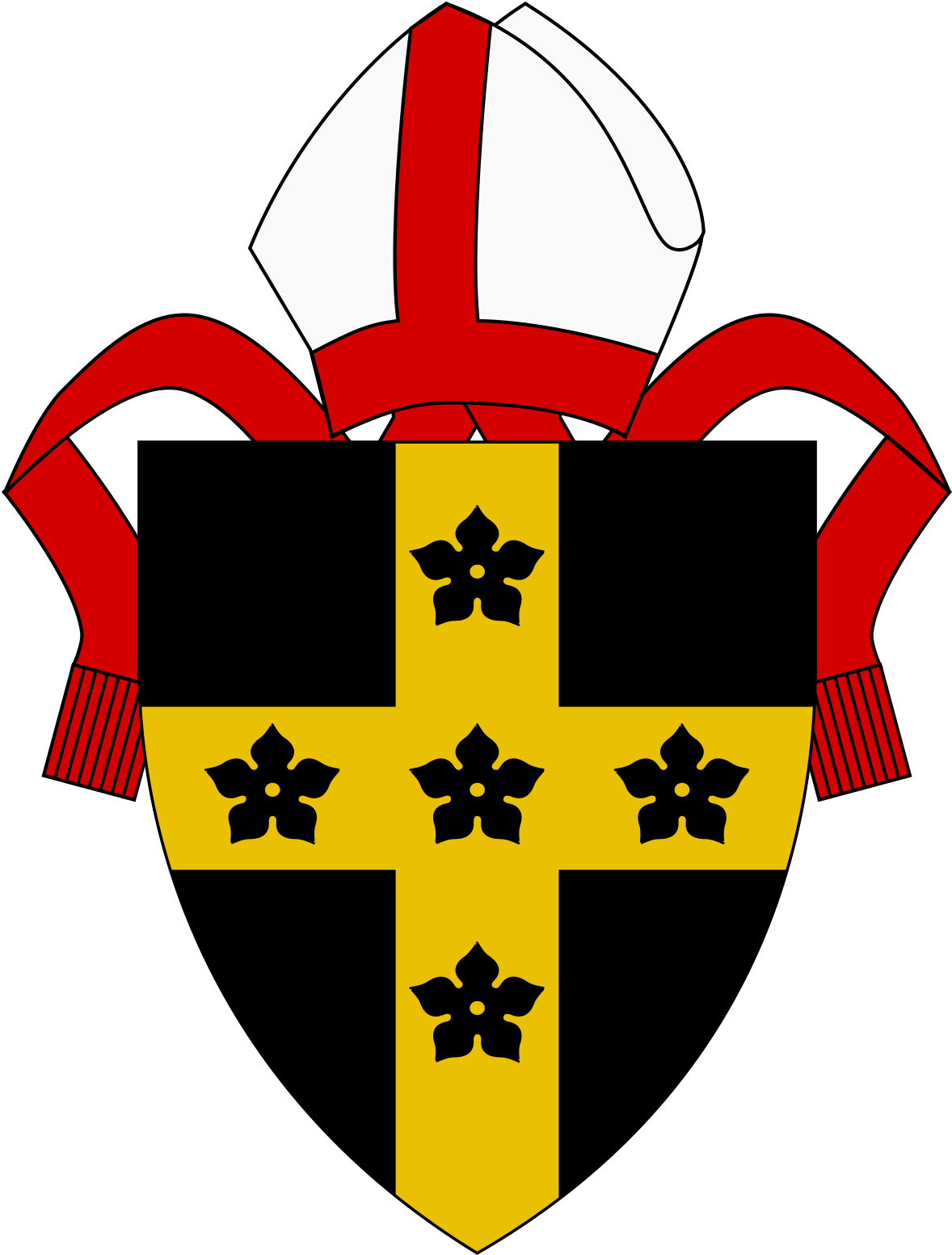 Coat Of Arms Of Bishop Of St Davids (1200x1575)