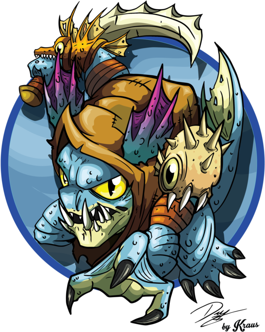 Slark, The Nightcrawler By Kraus-illustration - Illustration (600x717)