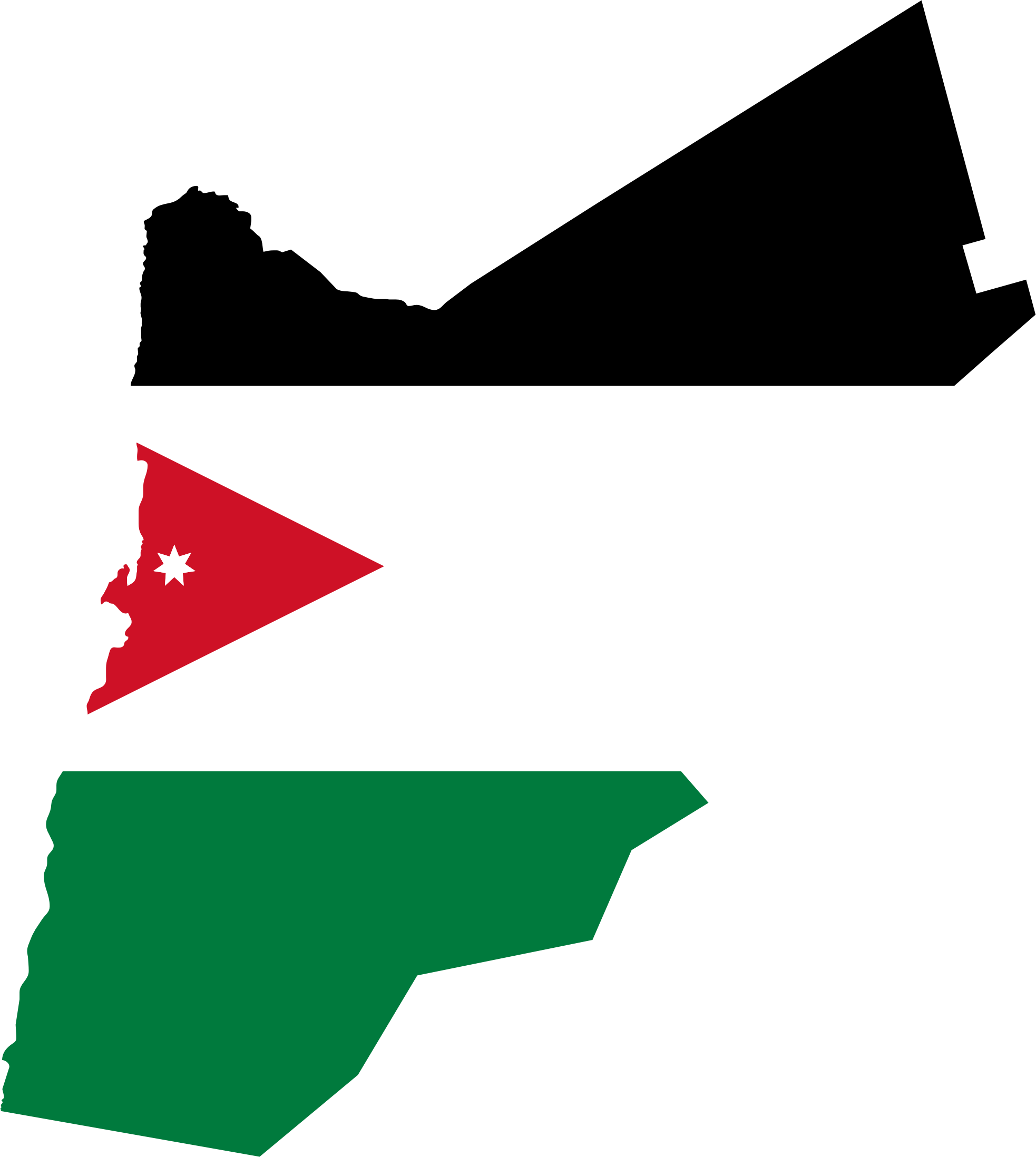 Jordan Map Flag - Jordan Flag Map Png (1966x2196)