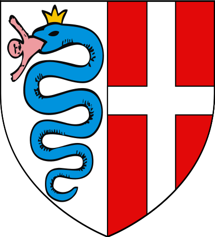 Coat Of Arms Of The County Of Pavia Under The Visconti - Crest (440x484)