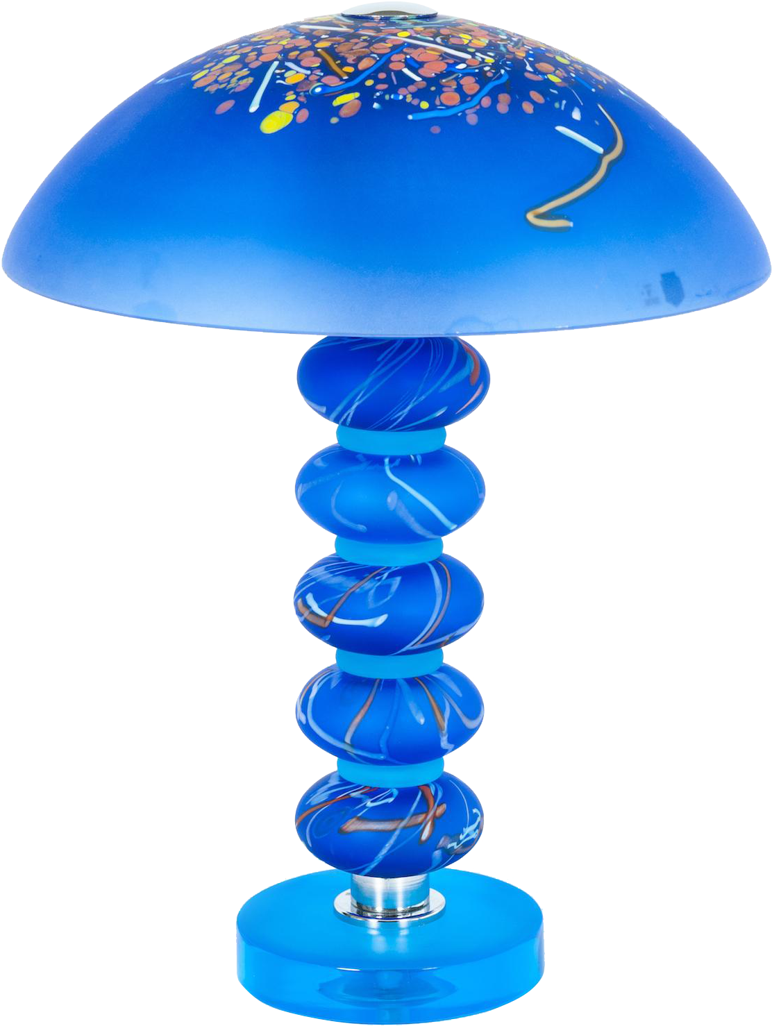Italian Table Lamp In Murano Glass Blue - Cenedese Lamp (1477x1477)