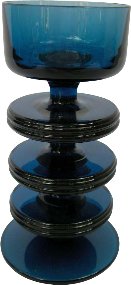Wedgwood "sheringham" Three Disk Blue Glass Candle - Wedgwood Glass Candle Holder (942x942)
