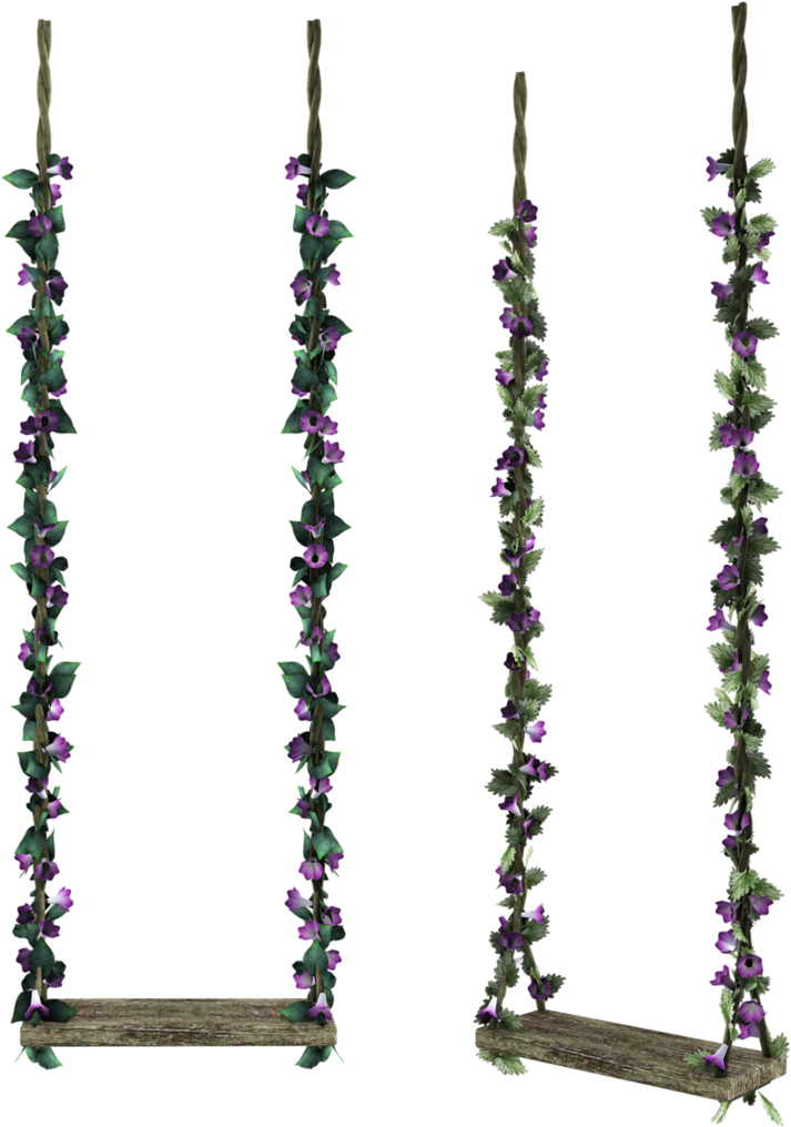 Purple Flowers Swing By Frozenstocks On Deviantart - Swing Png (731x1094)