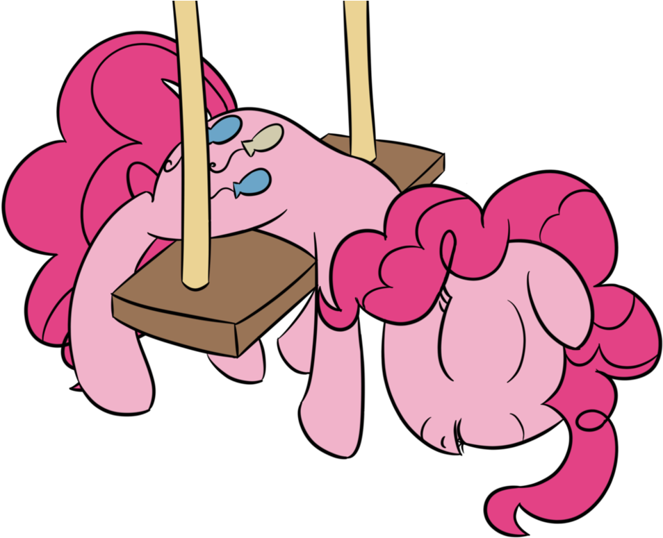 Pinkie Pie Sleeping On A Swing By Datapony - Mlp Pinkie Pie Sleep (989x807)