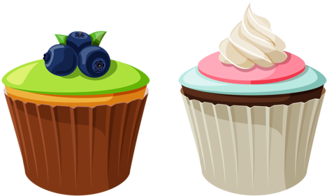 Art Cupcakes, Cupcake Wrappers, Clipart, Sweet Pastries, - Cupcake (500x303)