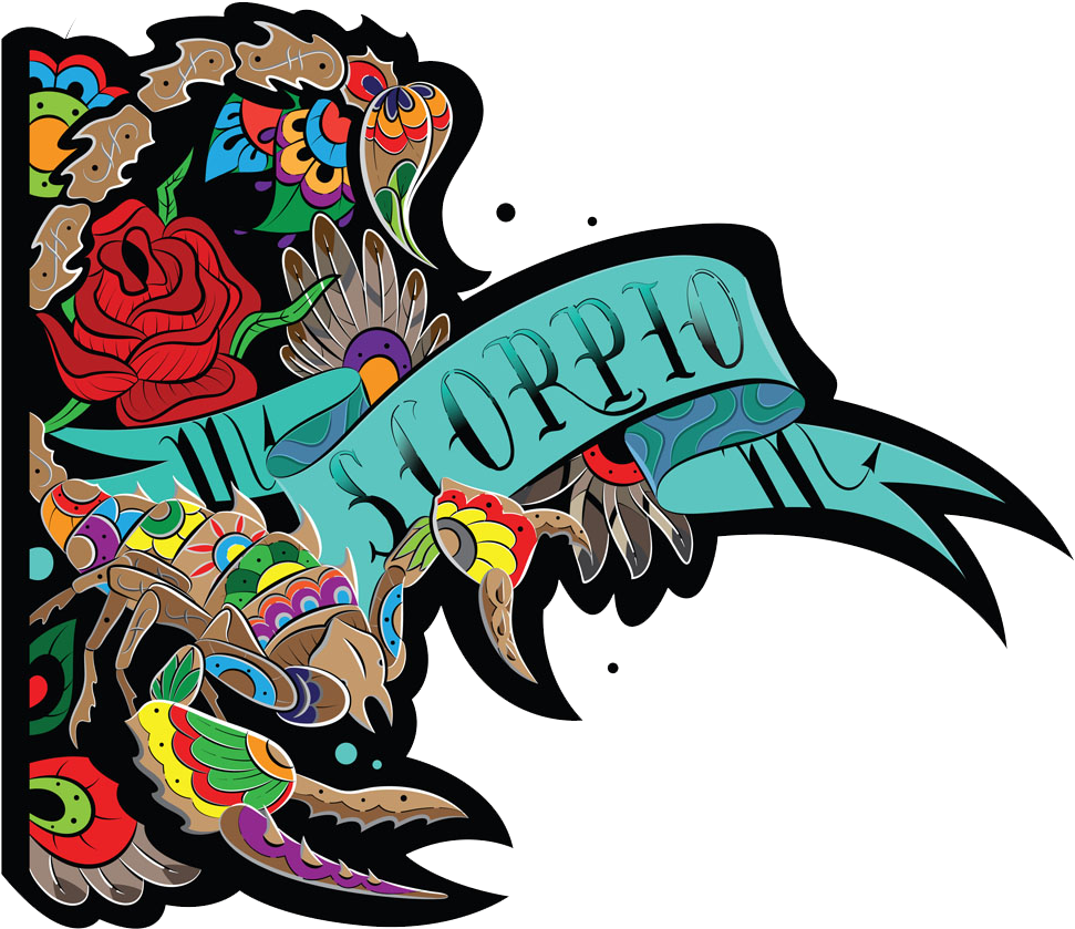 Scorpion Tattoo Illustration - Scorpion Tattoo Illustration (1000x1000)