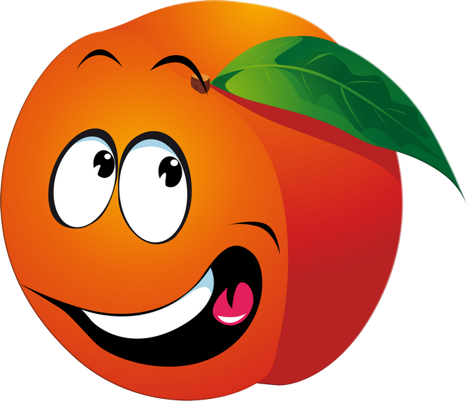 Фото, Автор Missis - Fruit With Faces Clipart (670x575)