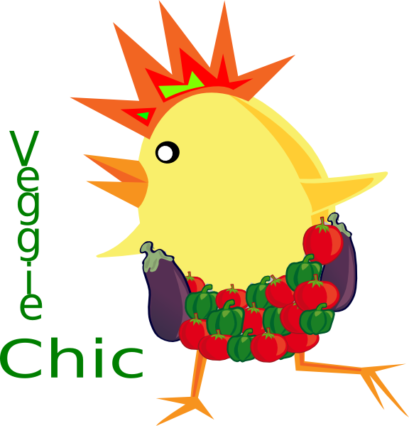 Veggie Chic1 Clip Art - Chicken (576x599)