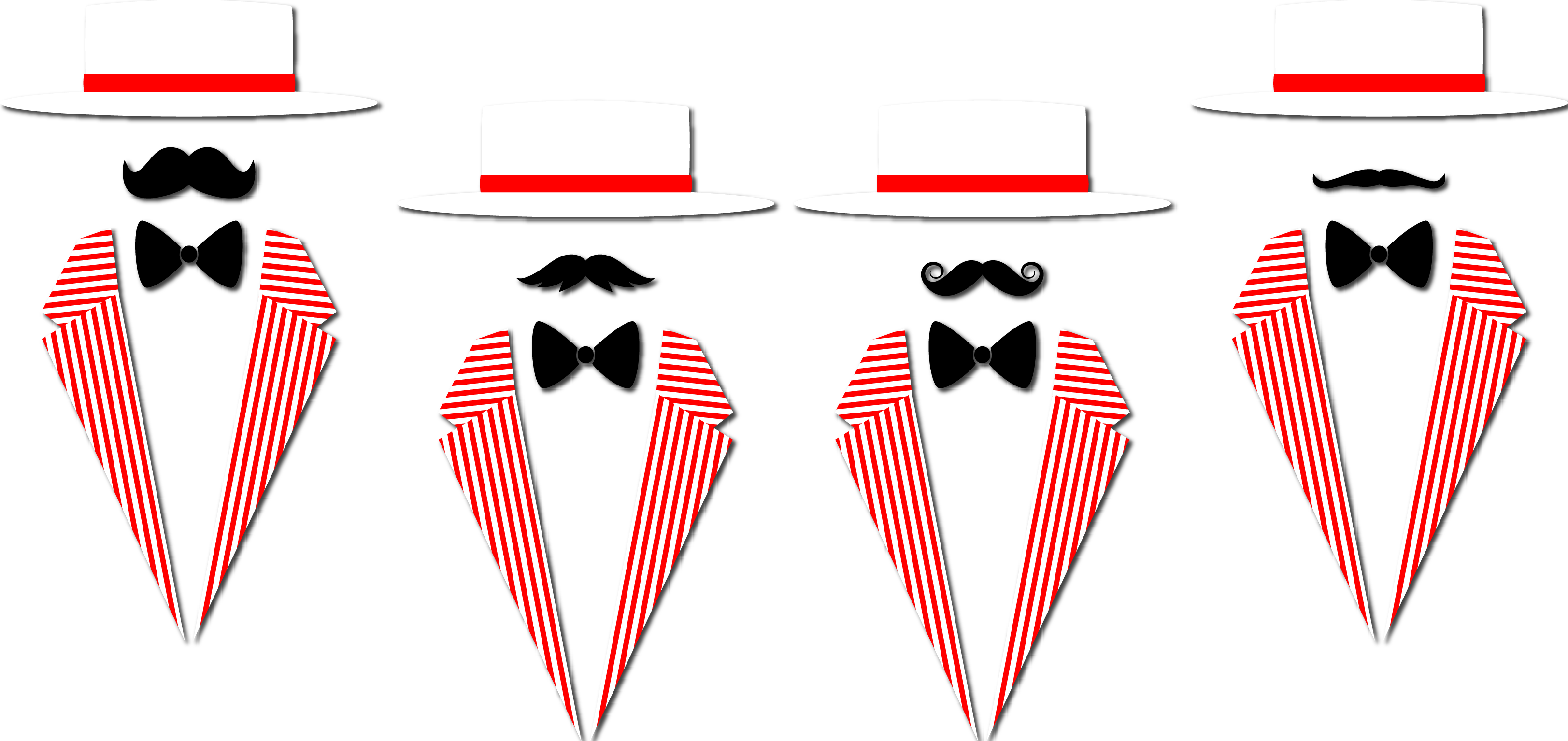 Men's Chorus Cliparts - Barbershop Quartet Clipart (3246x1534)