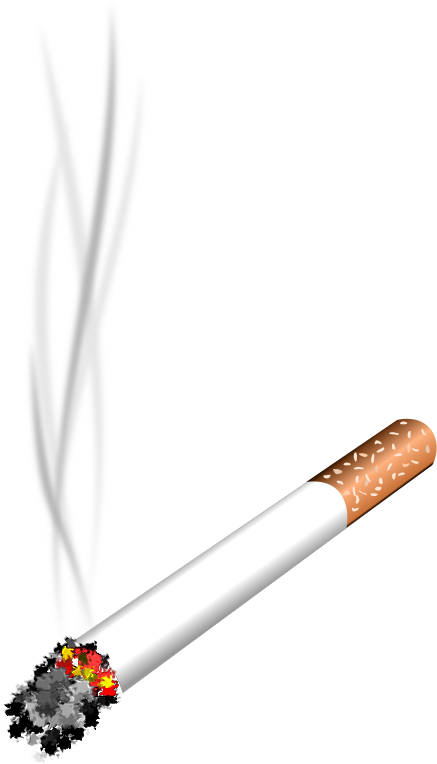 Lit Cigaretter Clip Art At Clker - Thug Life Cigarette Png (667x800)
