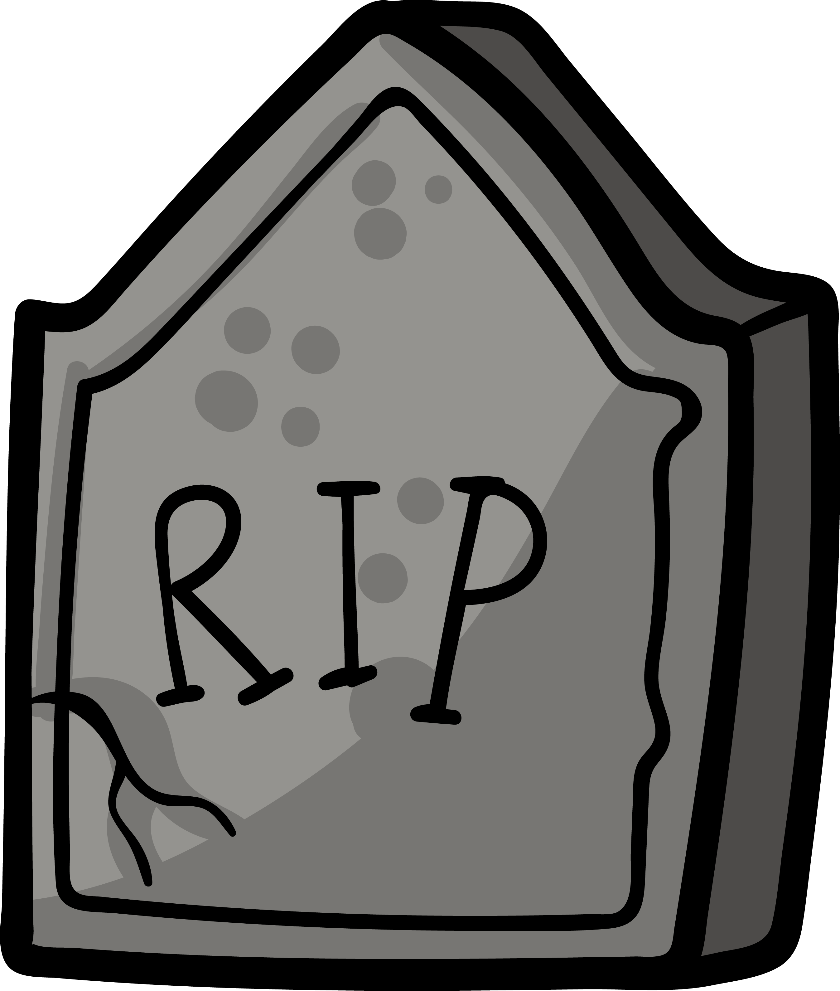 Headstone Grave Drawing Tomb - Cartoon Tombstone Png (2694x3177)