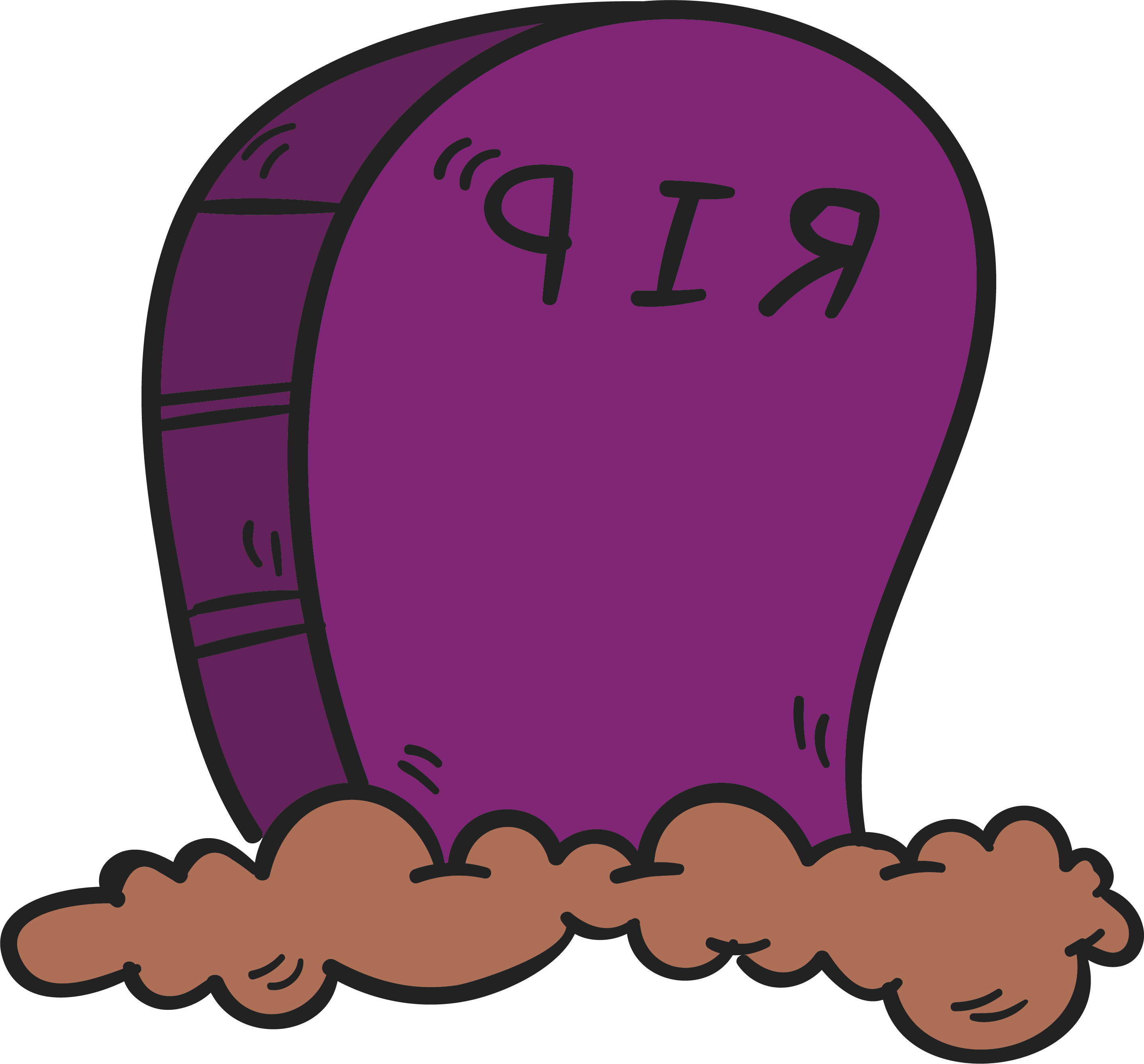 Purple Cartoon Cemetery - Purple Cartoon Cemetery (2872x2671)