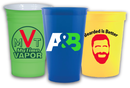22 Oz Custom Printed Stadium Cup Clipart - Table-glass (430x374)