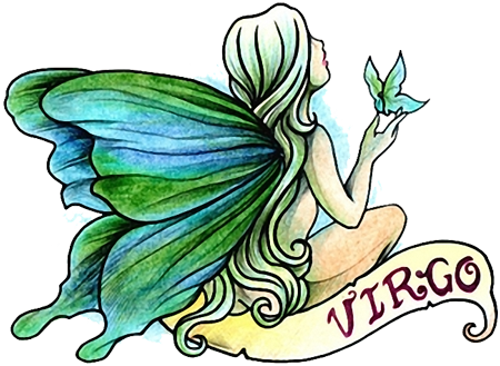 Fairy Tattoos Png Transparent Images - Virgo Tattoos For Girls (450x329)