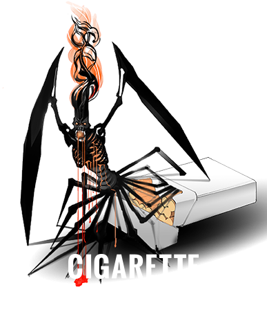 Cigarette - Illustration (386x464)