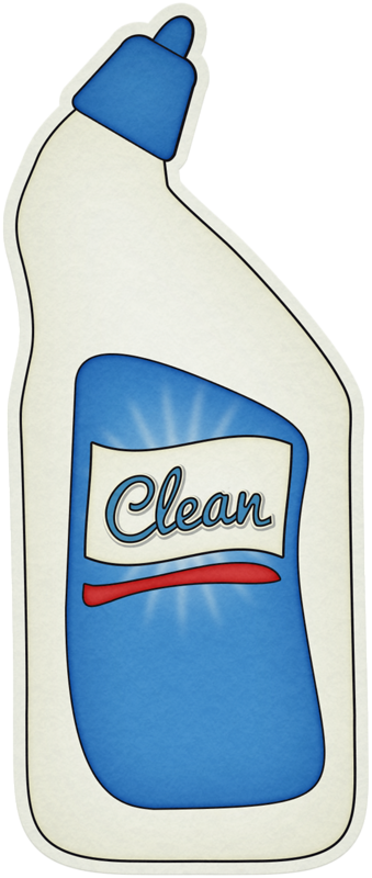 Cleaner Bottle - Toilet Cleaner Clip Art (339x800)
