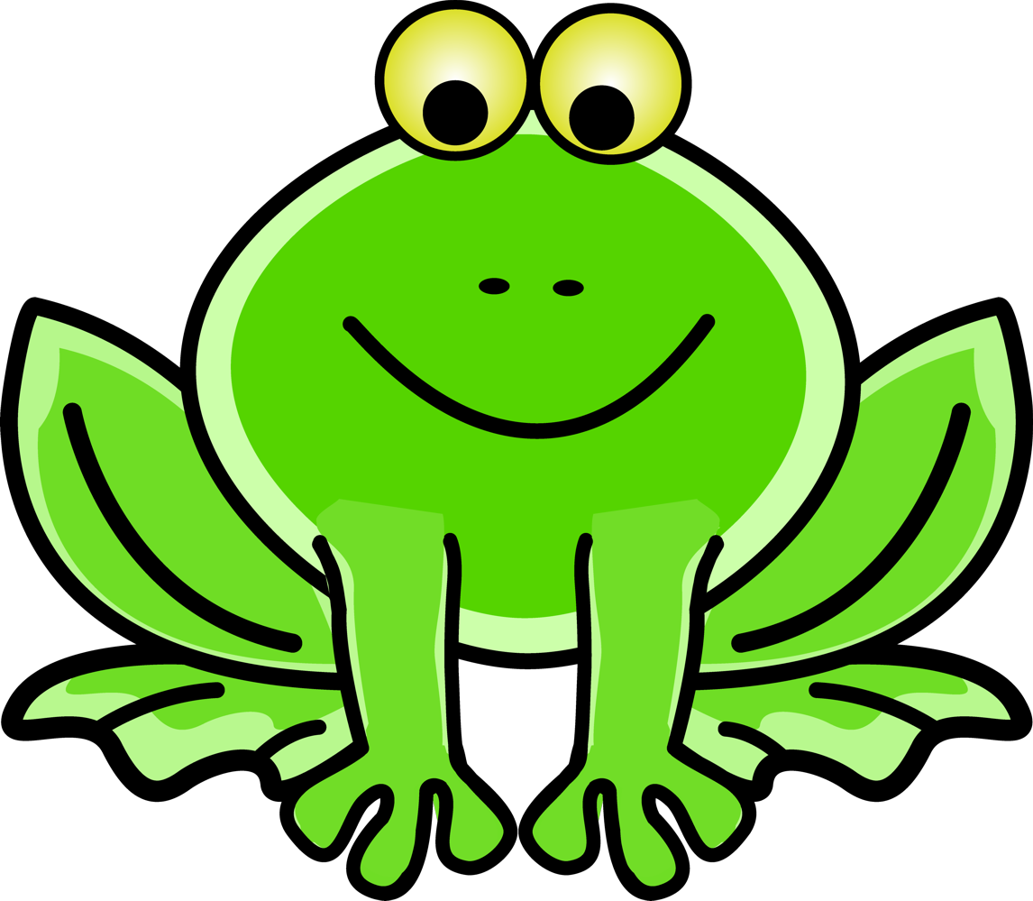Funny-frog - Green Frog Clipart (1146x999)