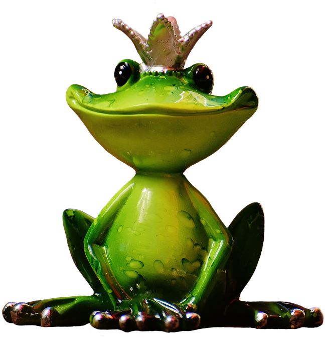Frog, Frog Prince, Crown, Figure, Cute, Funny, Sweet - Cute Amphybians (740x720)