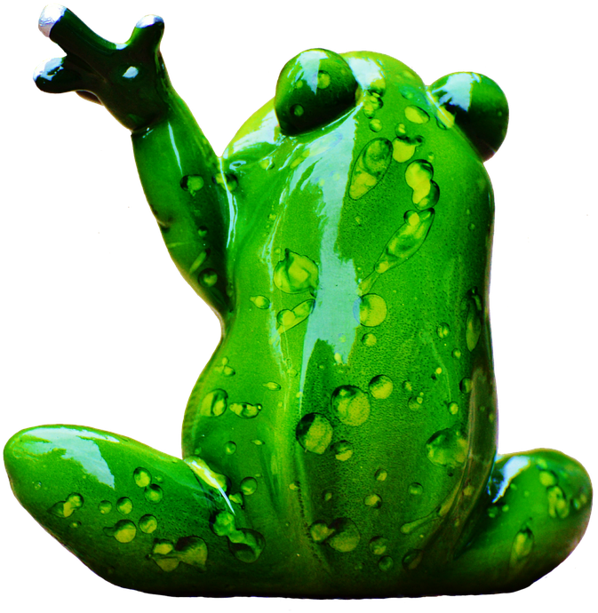 Frog, Figure, Wave, Funny, Cute, Animal, Fun, Sweet - Zum Abschied Winken (720x720)