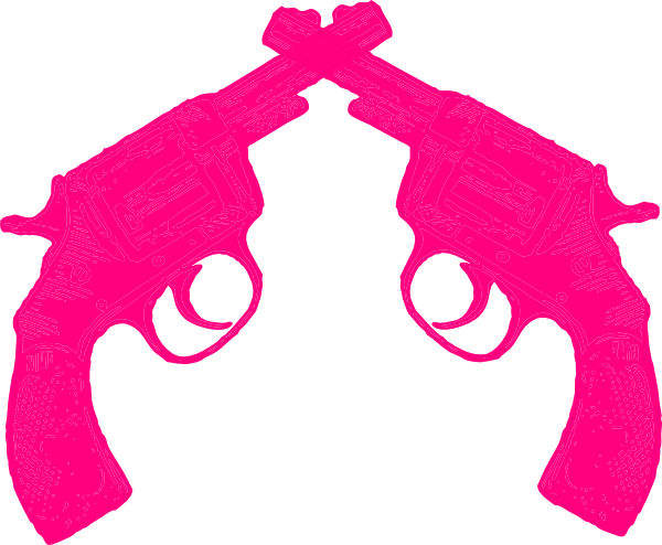 Pink Gun Clipart (600x494)