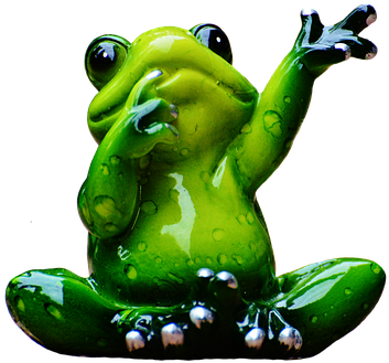 Frog, Figure, Wave, Funny, Cute, Animal, Fun, Sweet - Se Dice Hola En Ingles (363x340)