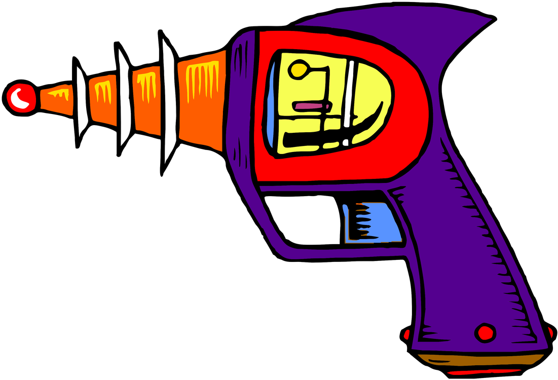 I Found These Classic Free 1998 Clipart Images Of Aliens - Alien Waffe (1100x757)