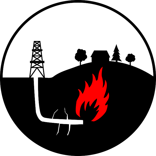 Flame Oil Production, Derrick, Danger, Burning, Flame - Shale Gas Clipart (640x640)