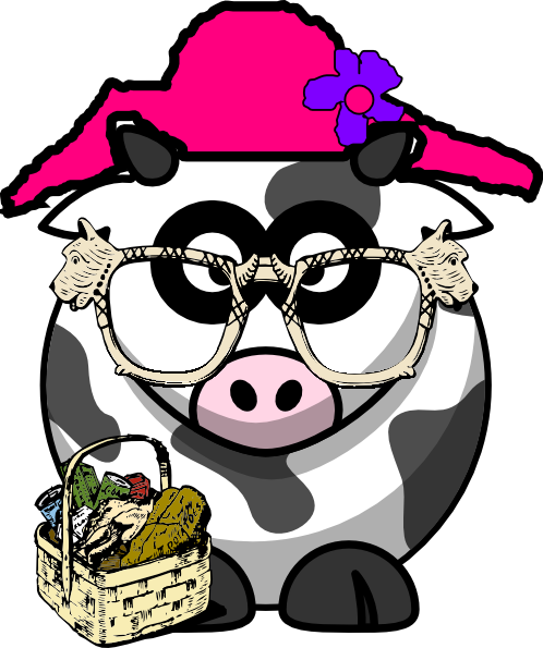 Grandma Cow Clip Art At Clker - Easy Pixel Art Cat (498x595)