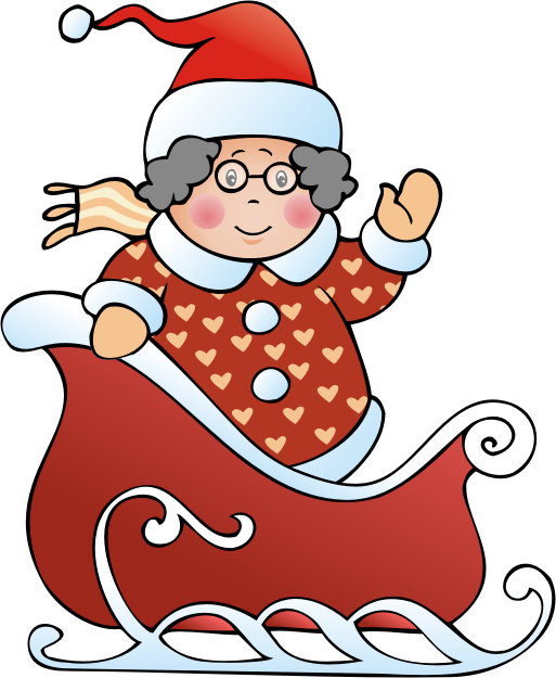 Clay Sculpture Clipart Granny - Grandma Christmas Clip Art (513x625)