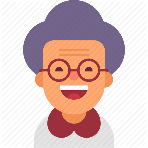 Grandmother Silhouette Icons - Old Woman Icon (512x512)