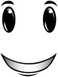 Cute Face 'anime Eyes' - Roblox Face Friendly Smile (420x420)