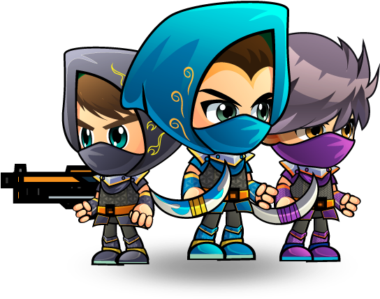 Assassins Game Characters Set - Assassins Game Character Sprites (600x500)