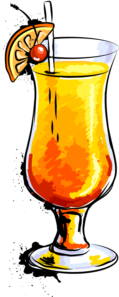 Cocktail Sex On The Beach Tequila Sunrise Juice Blue - Comida Y Bebida Png Dibujo (380x950)