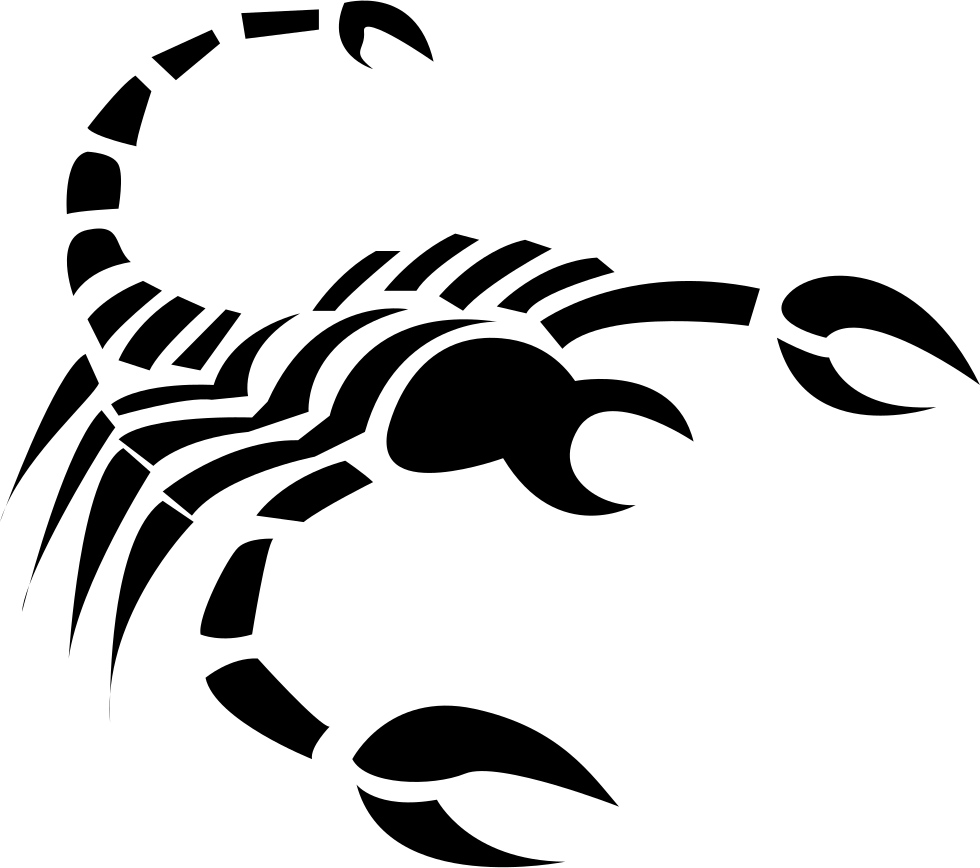 Png File Svg - Scorpio Black And White (980x868)