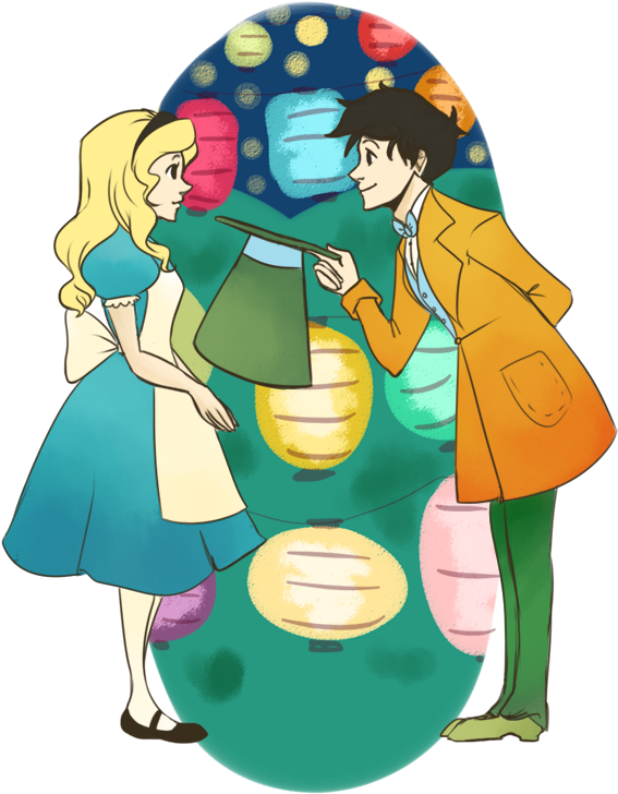 Alice In Wonderland/percy Jackson Crossover Aww - Percy Jackson Alice In Wonderland (600x746)