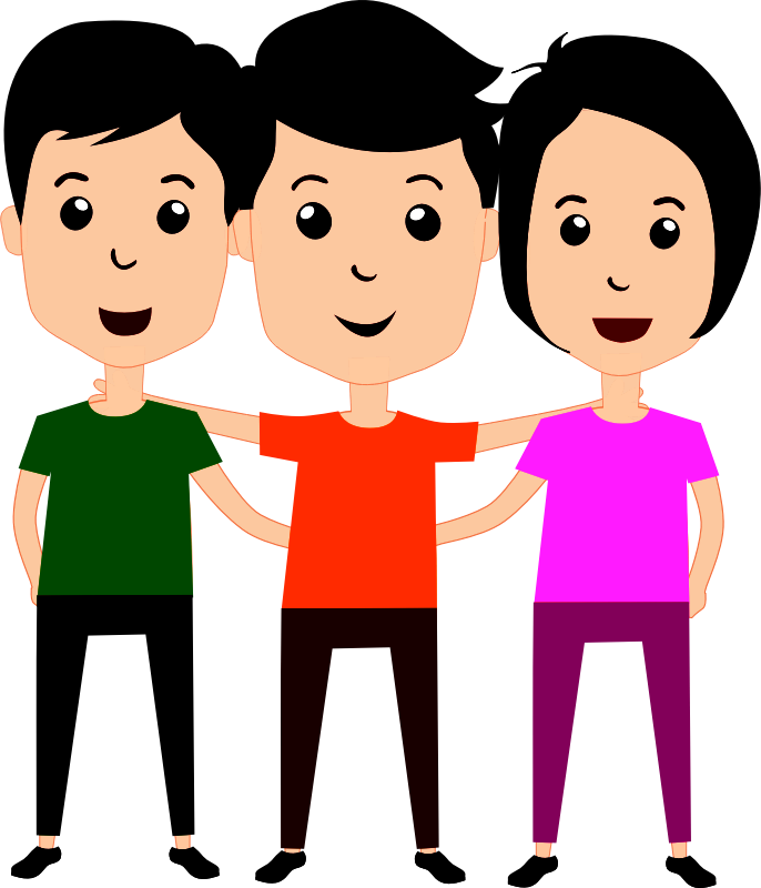 2 Men 1 Woman Friends (686x800)