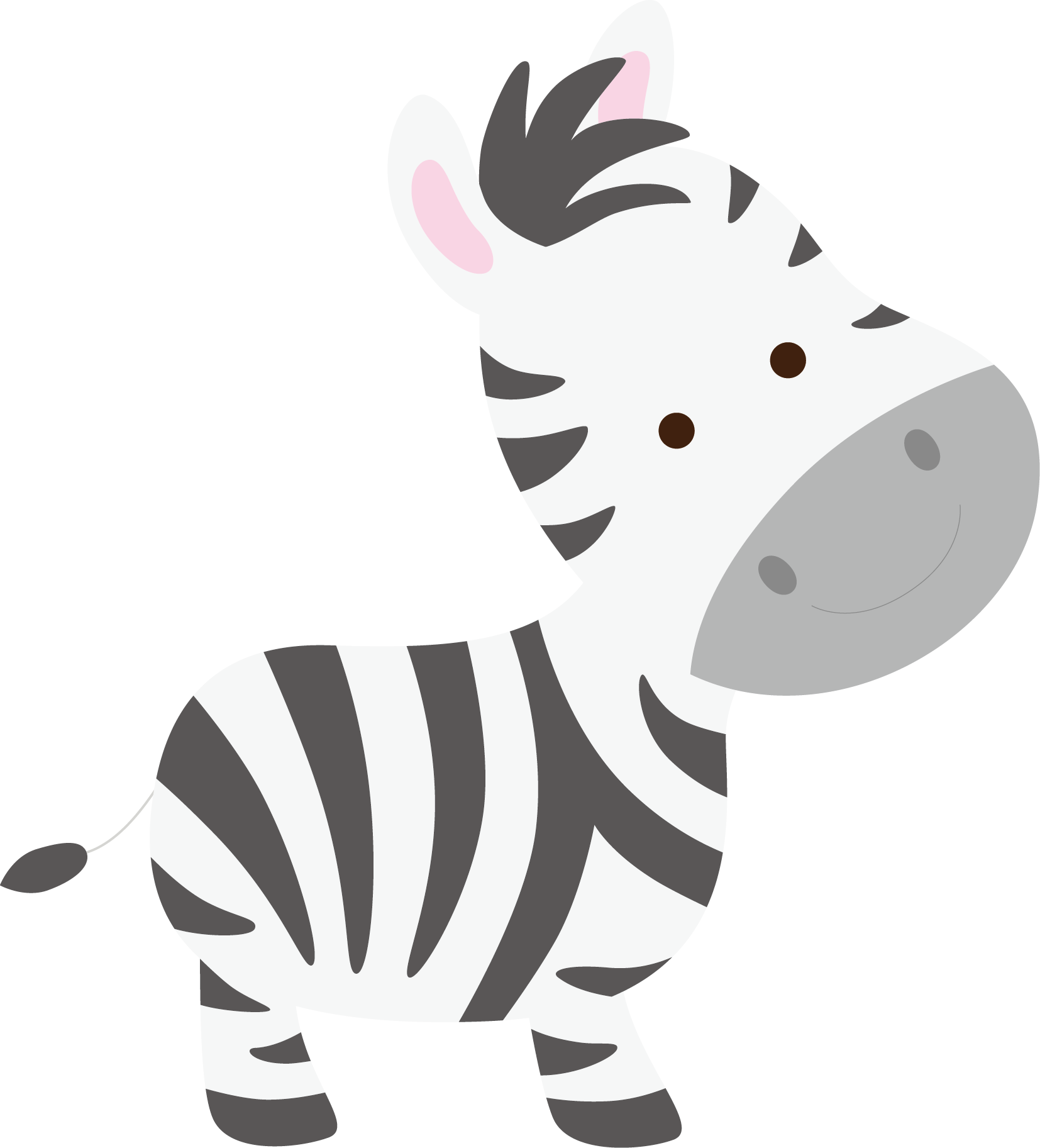 Zebra Cartoon Clip Art - Zebra Vector Cartoon (1654x1825)