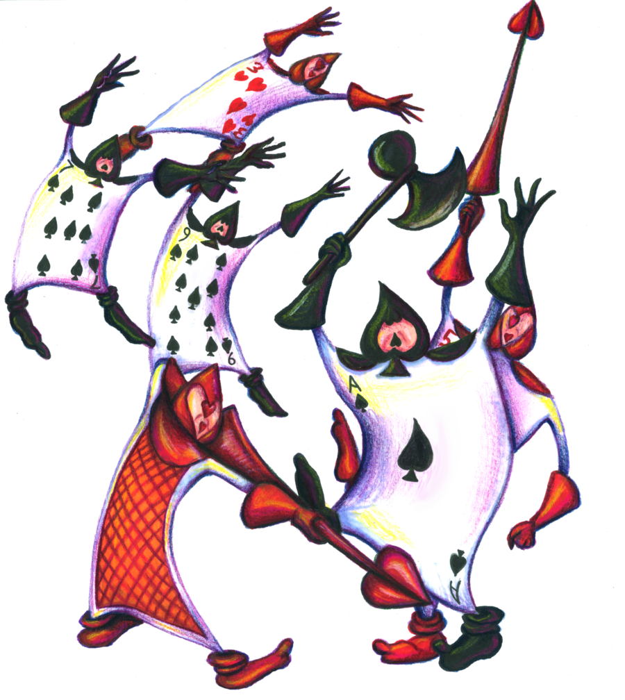 Alice In Wonderland Card Soldiers - Alice In Wonderland Card Soldier Back (900x1008)