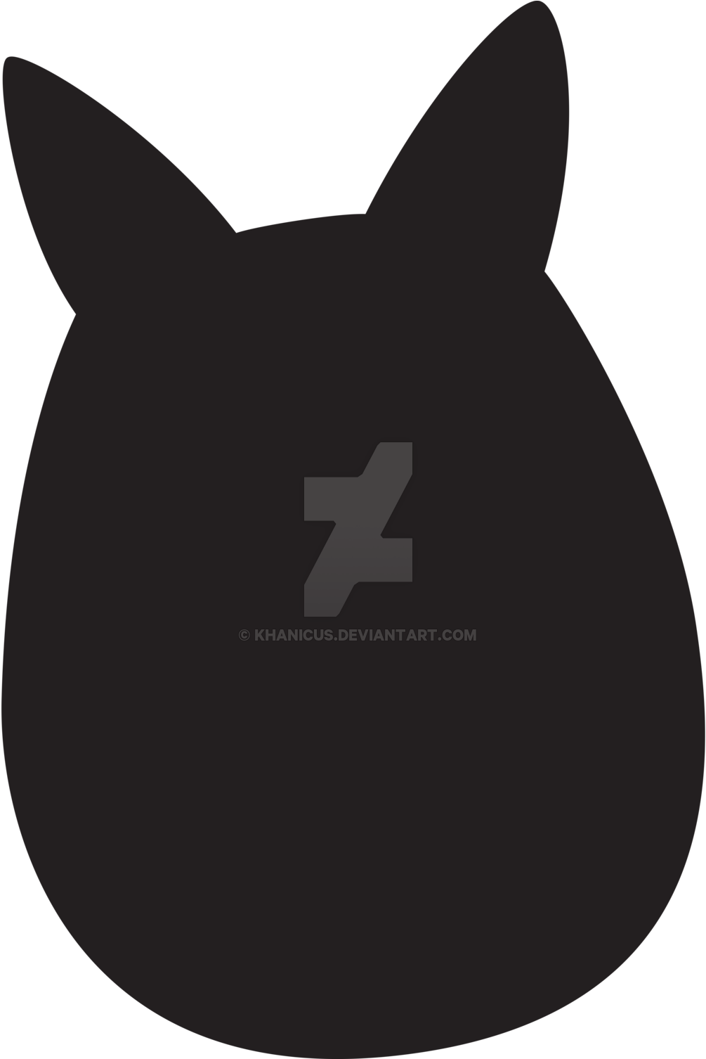 Khanicus 1 0 Mini Totoro By Khanicus - Totoro Silhouette Png (1024x1505)