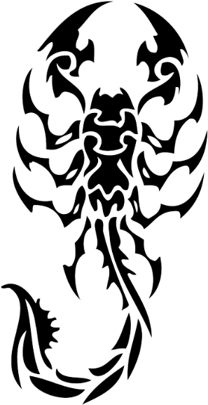 Scorpion Tattoos Free Png - Tribal Scorpion Tattoo (324x600)