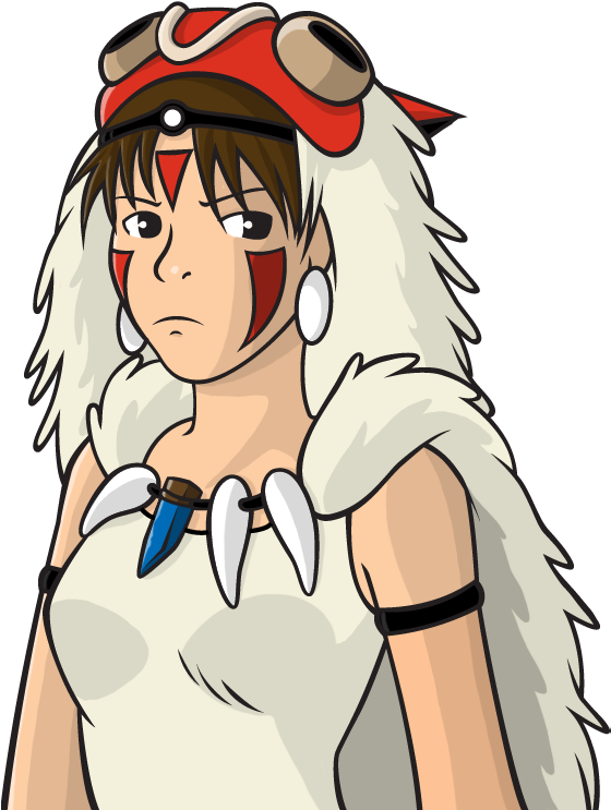 Princess Mononoke By Krimsonangel - Princess Mononoke Png (612x792)