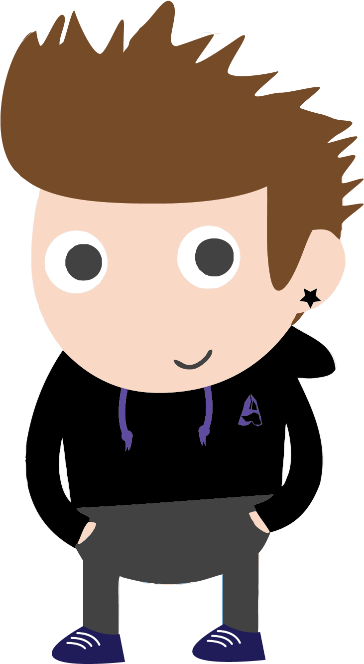 Cool Dude Hoodie - Cartoon (820x1370)