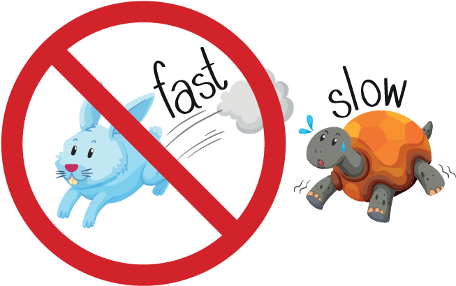 Illustration Of A Tortoise And A Hare With The Rabbit - No Dice (700x446)