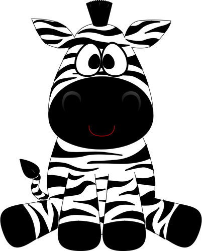 Kartun Zebra - Cartoon Zebra Png (402x500)