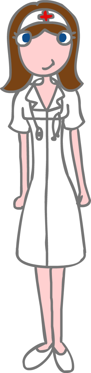 Cartoon Nurse Picture - Clip Art (317x1290)