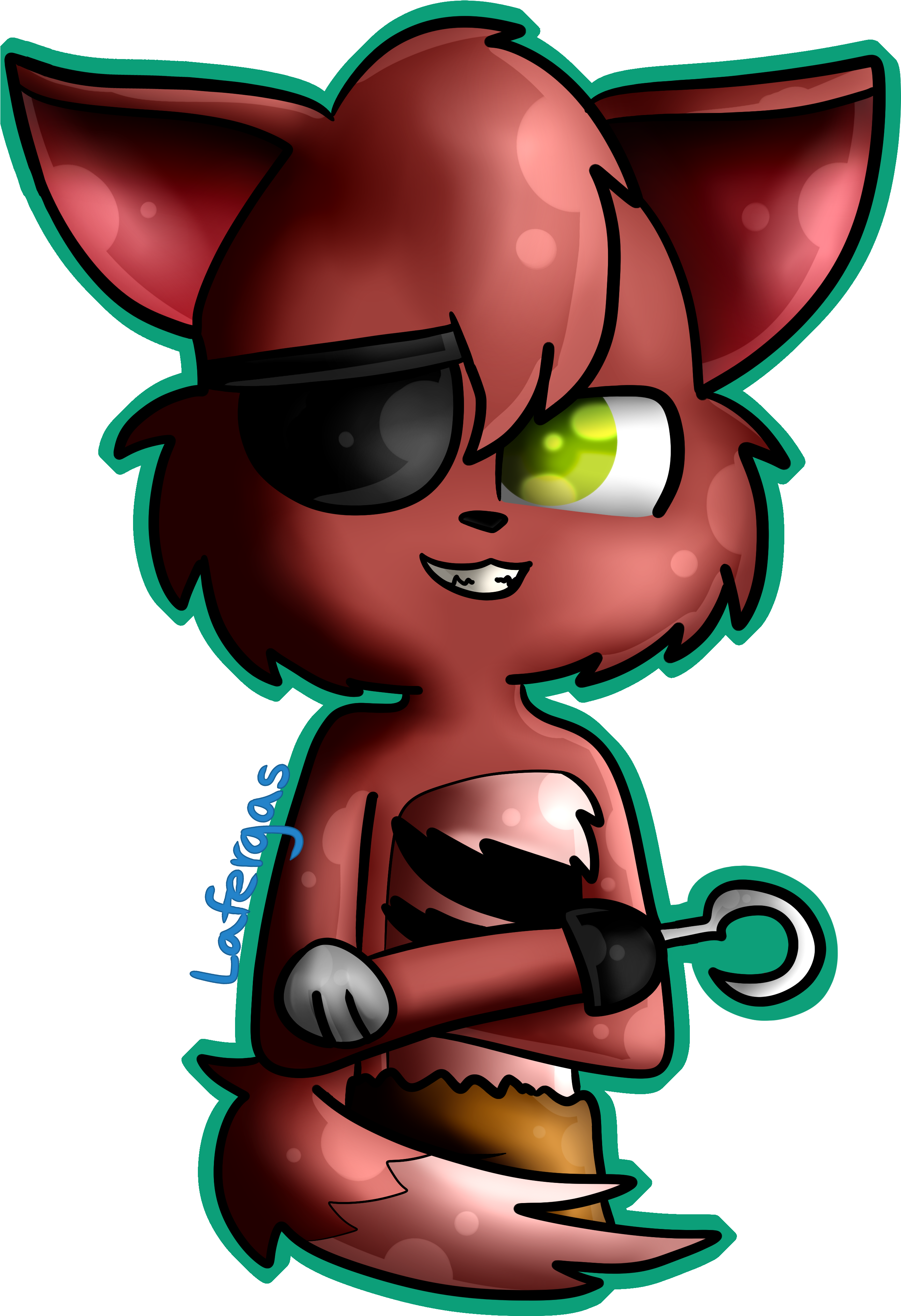 Foxy The Pirate Fox By Lafergas - Foxy The Pirate Fox (2665x3891)