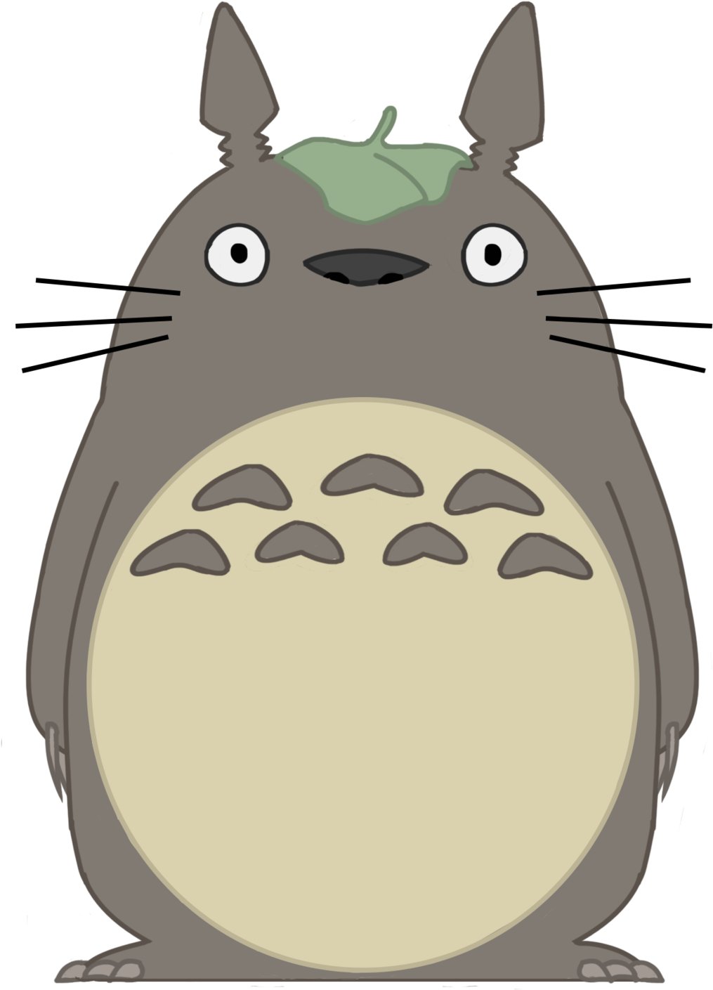 Download and share clipart about Totoro With Leaf By Imhereforthedrarry Tot...