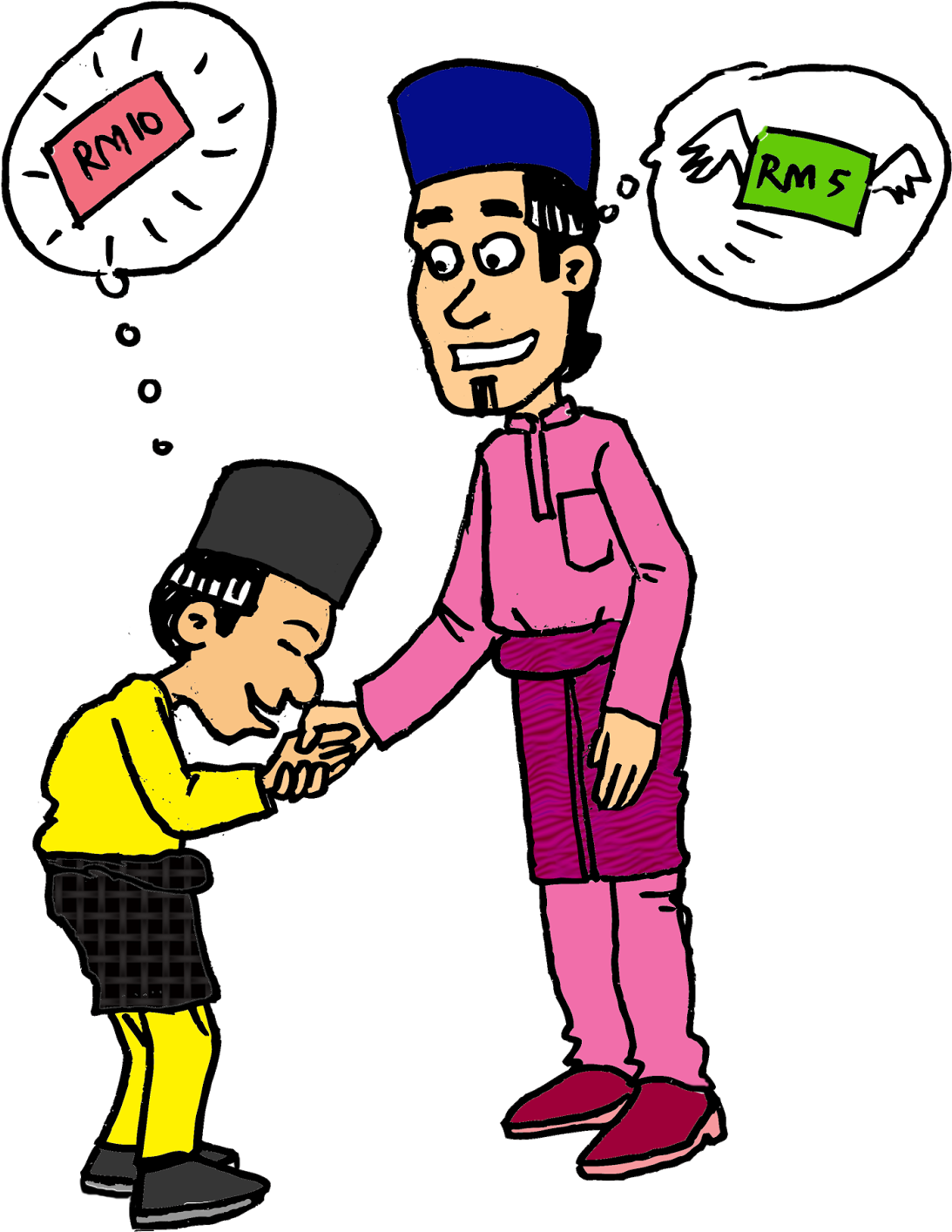 Cartoon Eid Al-fitr Clip Art - Kartun Raya Png (1466x1600)