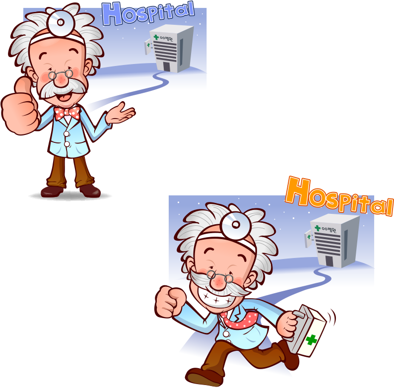 Physician Cartoon Nurse Illustration - Physician Cartoon Nurse Illustration (827x827)