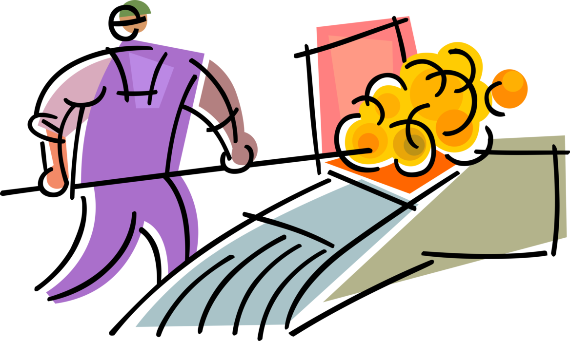 Vector Illustration Of Fireman Or Stoker Worker Stokes - Vector Illustration Of Fireman Or Stoker Worker Stokes (1168x700)